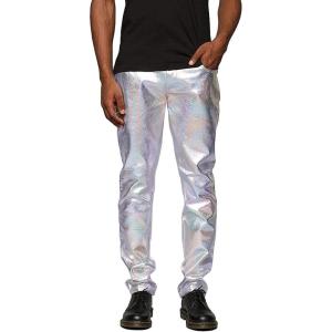 imageCOOFANDY Mens Metallic Shiny Pants Night Club Pants 70s 80s 90s Disco Pant Party Dance Straight Leg TrousersMulticolor