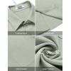 imageCOOFANDY Shirts for Men Short Sleeve Button Down Shirt Casual Summer Beach ShirtsAsage Green