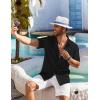 imageCOOFANDY Shirts for Men Short Sleeve Button Down Shirt Casual Summer Beach ShirtsBlack