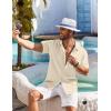 imageCOOFANDY Shirts for Men Short Sleeve Button Down Shirt Casual Summer Beach ShirtsChampagne