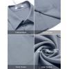 imageCOOFANDY Shirts for Men Short Sleeve Button Down Shirt Casual Summer Beach ShirtsGrayish Blue
