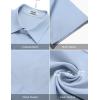 imageCOOFANDY Shirts for Men Short Sleeve Button Down Shirt Casual Summer Beach ShirtsLight Blue