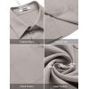 imageCOOFANDY Shirts for Men Short Sleeve Button Down Shirt Casual Summer Beach ShirtsLight Grey