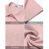imageCOOFANDY Shirts for Men Short Sleeve Button Down Shirt Casual Summer Beach ShirtsLight Pink