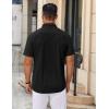 imageCOOFANDY Mens Casual Button Down Shirt Untucked Short Sleeve Strech Wrinkle Free Dress ShirtsBlack