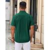 imageCOOFANDY Mens Casual Button Down Shirt Untucked Short Sleeve Strech Wrinkle Free Dress ShirtsEvergreen