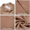 imageCOOFANDY Mens Casual Button Down Shirt Untucked Short Sleeve Strech Wrinkle Free Dress ShirtsKhaki