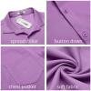 imageCOOFANDY Mens Casual Button Down Shirt Untucked Short Sleeve Strech Wrinkle Free Dress ShirtsLavender