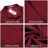 imageCOOFANDY Mens Casual Button Down Shirt Untucked Short Sleeve Strech Wrinkle Free Dress ShirtsRed