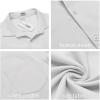 imageCOOFANDY Mens Casual Button Down Shirt Untucked Short Sleeve Strech Wrinkle Free Dress ShirtsWhite