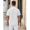 imageCOOFANDY Mens Casual Button Down Shirt Untucked Short Sleeve Strech Wrinkle Free Dress ShirtsWhite