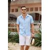 imageCOOFANDY Mens Cuban Guayabera Shirt Summer Beach Vacation Shirt Casual Short Sleeve Button Down Resort WearAngel Falls