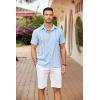 imageCOOFANDY Mens Cuban Guayabera Shirt Summer Beach Vacation Shirt Casual Short Sleeve Button Down Resort WearAngel Falls