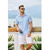 imageCOOFANDY Mens Cuban Guayabera Shirt Summer Beach Vacation Shirt Casual Short Sleeve Button Down Resort WearAngel Falls