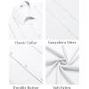 imageCOOFANDY Mens Cuban Guayabera Shirt Summer Beach Vacation Shirt Casual Short Sleeve Button Down Resort WearAwhite