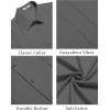 imageCOOFANDY Mens Cuban Guayabera Shirt Summer Beach Vacation Shirt Casual Short Sleeve Button Down Resort WearGranite Gray