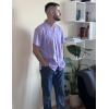 imageCOOFANDY Mens Cuban Guayabera Shirt Summer Beach Vacation Shirt Casual Short Sleeve Button Down Resort WearPurple Rose