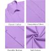 imageCOOFANDY Mens Cuban Guayabera Shirt Summer Beach Vacation Shirt Casual Short Sleeve Button Down Resort WearPurple Rose