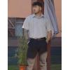 imageCOOFANDY Mens Cuban Guayabera Shirt Summer Beach Vacation Shirt Casual Short Sleeve Button Down Resort WearQuiet Gray