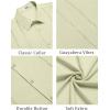 imageCOOFANDY Mens Cuban Guayabera Shirt Summer Beach Vacation Shirt Casual Short Sleeve Button Down Resort WearSea Foam