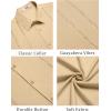 imageCOOFANDY Mens Cuban Guayabera Shirt Summer Beach Vacation Shirt Casual Short Sleeve Button Down Resort WearSesame