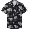 imageCOOFANDY Mens Hawaiian Shirt Short Sleeve Casual Button Down Tropical Summer Beach Aloha ShirtsBlackpineapple