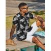 imageCOOFANDY Mens Hawaiian Shirt Short Sleeve Casual Button Down Tropical Summer Beach Aloha ShirtsBlackpineapple