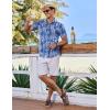 imageCOOFANDY Mens Hawaiian Shirt Short Sleeve Casual Button Down Tropical Summer Beach Aloha ShirtsBlueplam Leaves