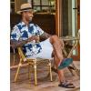 imageCOOFANDY Mens Hawaiian Shirt Short Sleeve Floral Button Down Shirts Tropical Vacation Beach Shirts with PocketBlue  White Flower