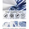 imageCOOFANDY Mens Hawaiian Shirt Short Sleeve Floral Button Down Shirts Tropical Vacation Beach Shirts with PocketWhite  Blue Leaf