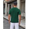imageCOOFANDY Mens Knit Button Down Shirt Short Sleeve Summer Casual Shirts Vintage Beach Vacation ShirtsGreen