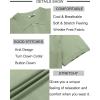 imageCOOFANDY Mens Knit Button Down Shirt Short Sleeve Summer Casual Shirts Vintage Beach Vacation ShirtsLight Green