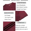imageCOOFANDY Mens Knit Button Down Shirt Short Sleeve Summer Casual Shirts Vintage Beach Vacation ShirtsWine Red