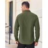 imageCOOFANDY Mens Long Sleeve Casual Button Down Shirts Untucked Shirts for Men Regular Fit Dress ShirtArmy Green