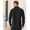 imageCOOFANDY Mens Long Sleeve Casual Button Down Shirts Untucked Shirts for Men Regular Fit Dress ShirtBlack