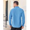 imageCOOFANDY Mens Long Sleeve Casual Button Down Shirts Untucked Shirts for Men Regular Fit Dress ShirtBlue
