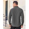 imageCOOFANDY Mens Long Sleeve Casual Button Down Shirts Untucked Shirts for Men Regular Fit Dress ShirtDark Grey