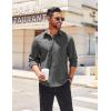 imageCOOFANDY Mens Long Sleeve Casual Button Down Shirts Untucked Shirts for Men Regular Fit Dress ShirtDark Grey