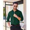 imageCOOFANDY Mens Long Sleeve Casual Button Down Shirts Untucked Shirts for Men Regular Fit Dress ShirtEvergreen
