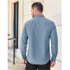 imageCOOFANDY Mens Long Sleeve Casual Button Down Shirts Untucked Shirts for Men Regular Fit Dress ShirtGrey Blue