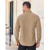 imageCOOFANDY Mens Long Sleeve Casual Button Down Shirts Untucked Shirts for Men Regular Fit Dress ShirtKhaki
