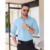 imageCOOFANDY Mens Long Sleeve Casual Button Down Shirts Untucked Shirts for Men Regular Fit Dress ShirtLight Blue