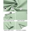 imageCOOFANDY Mens Long Sleeve Casual Button Down Shirts Untucked Shirts for Men Regular Fit Dress ShirtLight Green