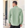 imageCOOFANDY Mens Long Sleeve Casual Button Down Shirts Untucked Shirts for Men Regular Fit Dress ShirtLight Green