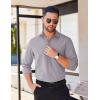 imageCOOFANDY Mens Long Sleeve Casual Button Down Shirts Untucked Shirts for Men Regular Fit Dress ShirtLight Grey