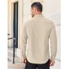 imageCOOFANDY Mens Long Sleeve Casual Button Down Shirts Untucked Shirts for Men Regular Fit Dress ShirtLight Khaki