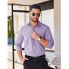 imageCOOFANDY Mens Long Sleeve Casual Button Down Shirts Untucked Shirts for Men Regular Fit Dress ShirtLight Purple