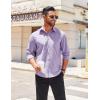 imageCOOFANDY Mens Long Sleeve Casual Button Down Shirts Untucked Shirts for Men Regular Fit Dress ShirtLight Purple