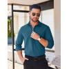 imageCOOFANDY Mens Long Sleeve Casual Button Down Shirts Untucked Shirts for Men Regular Fit Dress ShirtMidnight Blue