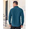 imageCOOFANDY Mens Long Sleeve Casual Button Down Shirts Untucked Shirts for Men Regular Fit Dress ShirtMidnight Blue